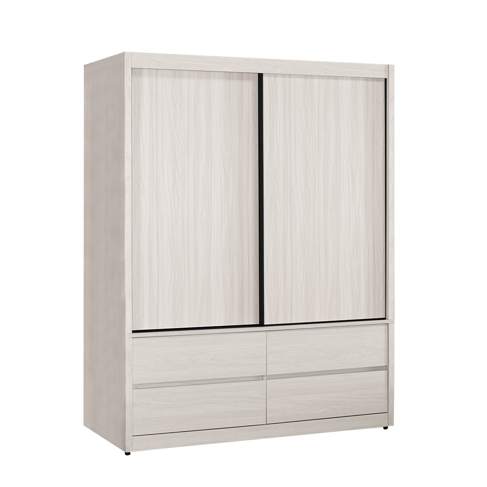 【Hampton 漢汀堡】安莉5尺四抽拉門衣櫥, , large