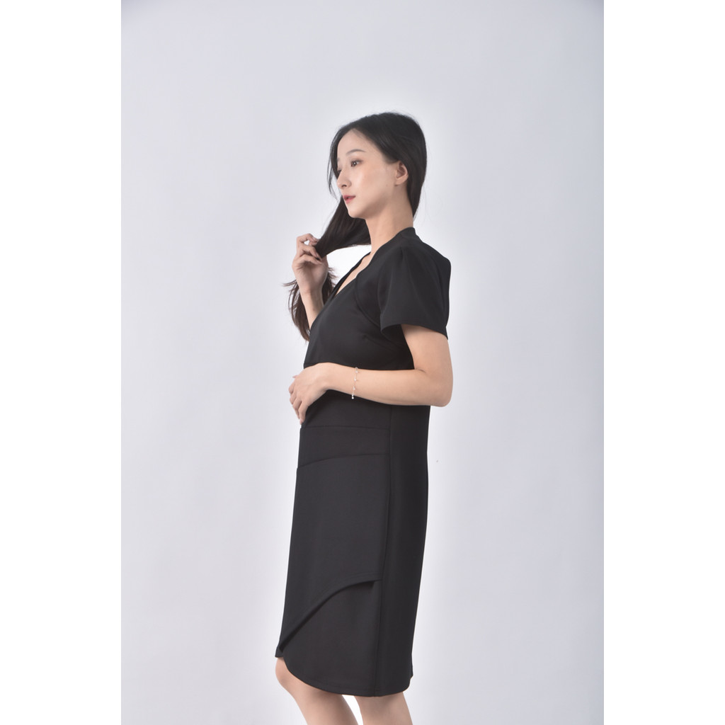 (M) kosmisch露背黑色洋裝二手衣, , large