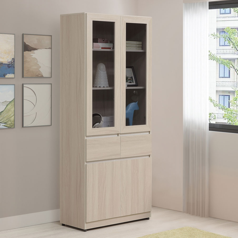 【Homelike】喜家居2.7尺中抽書櫃(2502), , large