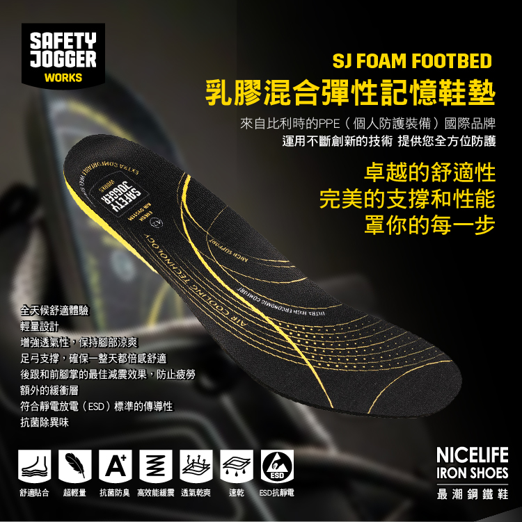 safety jogger-ESD FOAM FOOTBED, , large