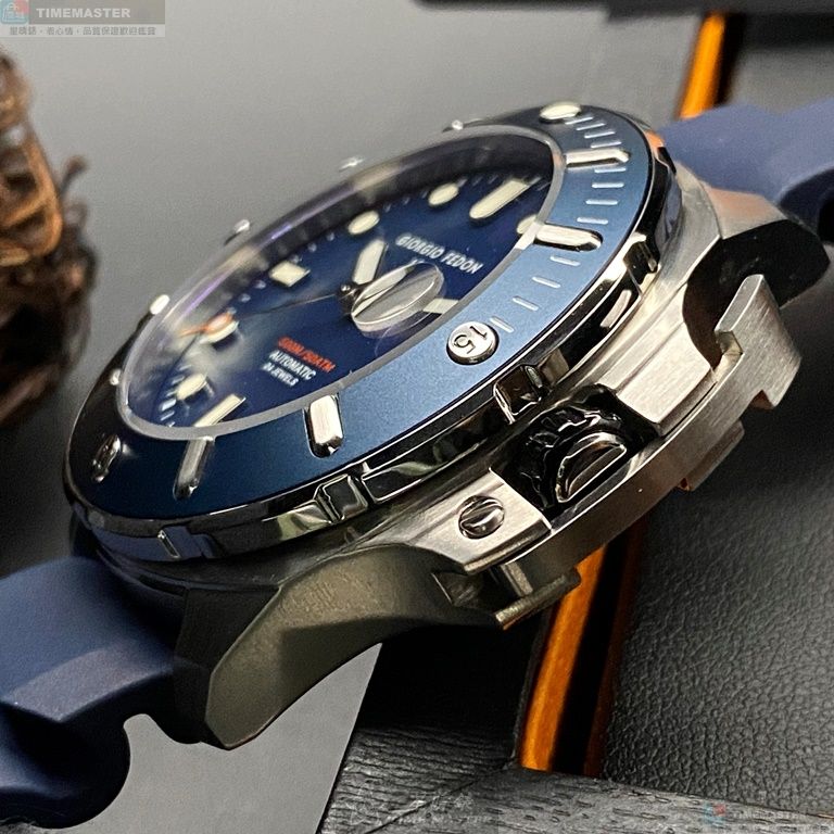 [星晴錶業]GiorgioFedon1919手錶,46mm,GF00101寶藍色錶面寶藍錶殼寶藍矽膠錶帶款, , large