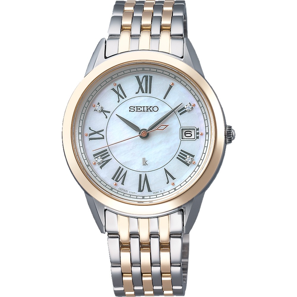 SEIKO 精工 LUKIA 太陽能真鑽女錶-33mm V147-0CR0KS(SUT396J1), , large