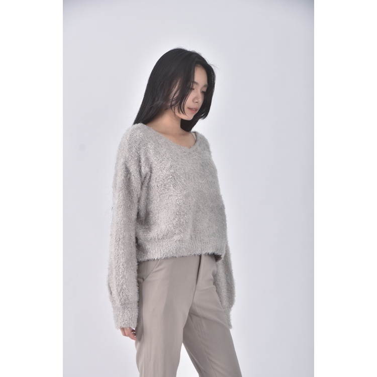 (F) earth music ecology質感綠色長袖上衣二手衣, , large
