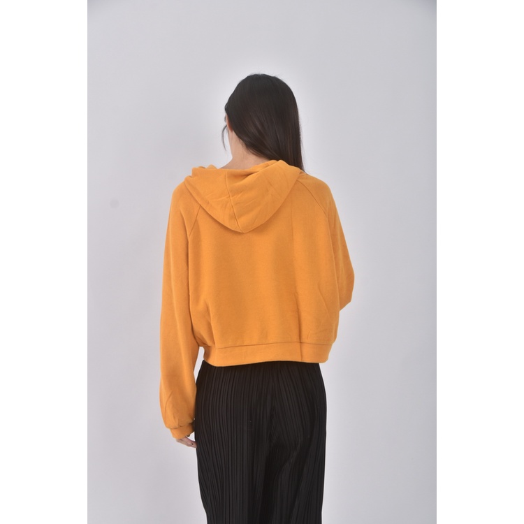 (S) 城亞服飾連帽黃色長袖上衣二手衣, , large