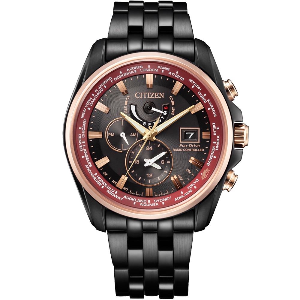 CITIZEN 星辰 限量 台灣25周年限定 光動能電波計時手錶 AT9124-88E