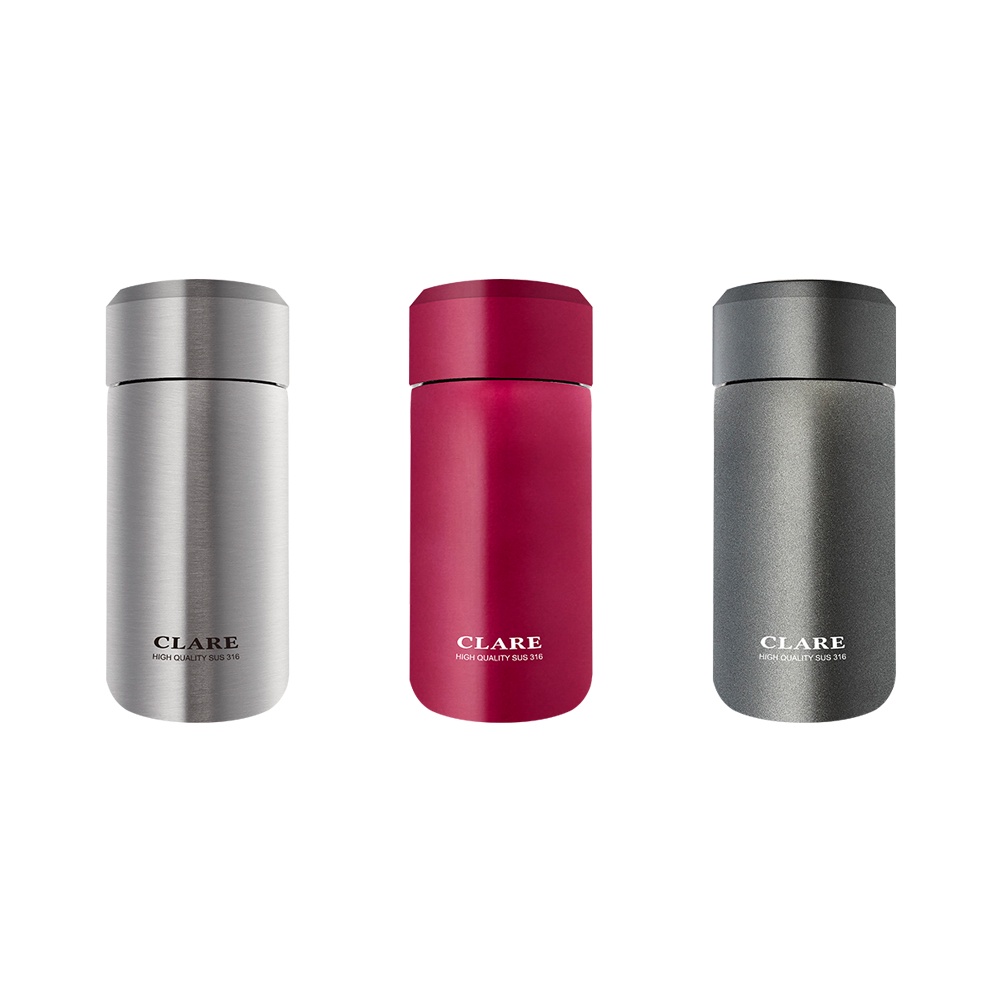 CLARE 可蕾爾 晶鑽316不鏽鋼真空全鋼杯 鐵灰230cc-Leidea樂德兒, , large