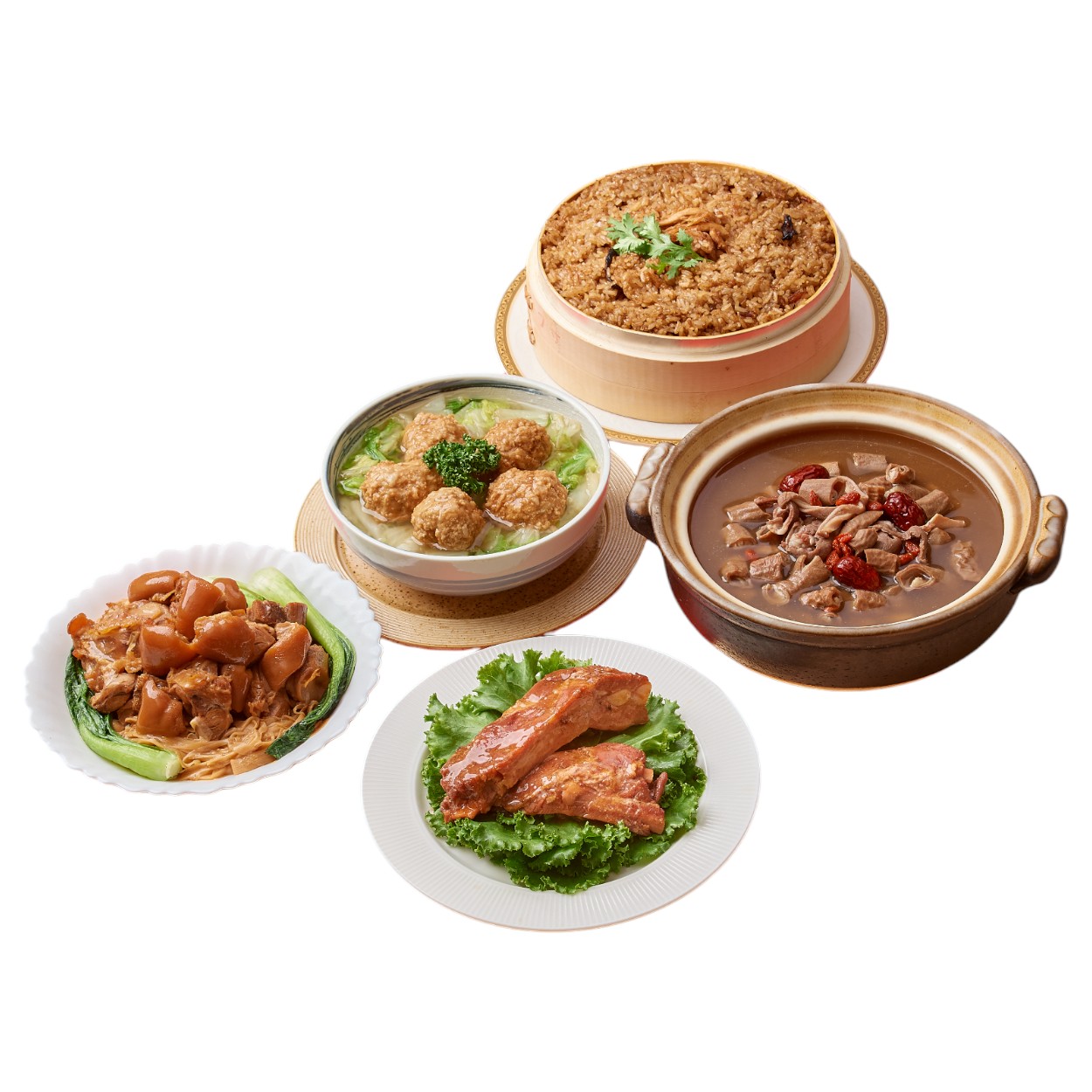 New Years dishes set meat food, , large