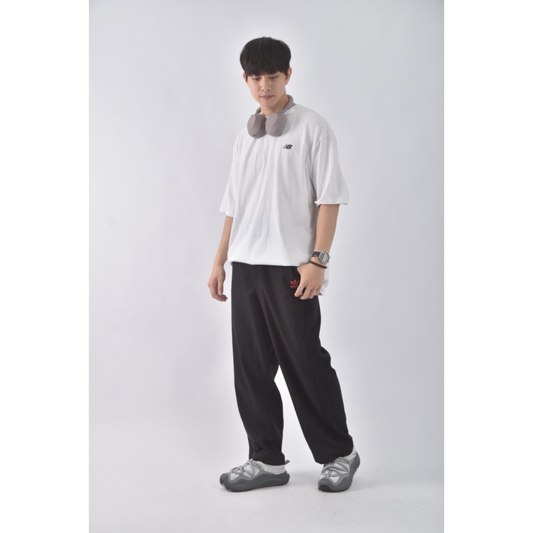 (L) 【范姜彥豐私服】adidas高腰男裝運動棉質直筒黑色長褲二手衣, , large