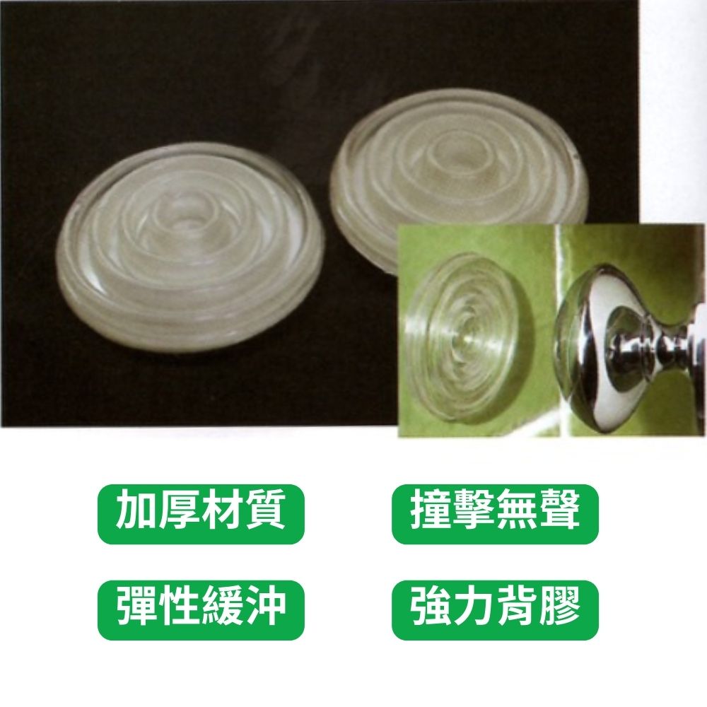 GS MALL 台灣製造 一組2入 門把防撞墊 黏貼式門把套 透明防撞 門把防撞貼 門把緩衝貼 門把防撞門擋 家具防護, , large