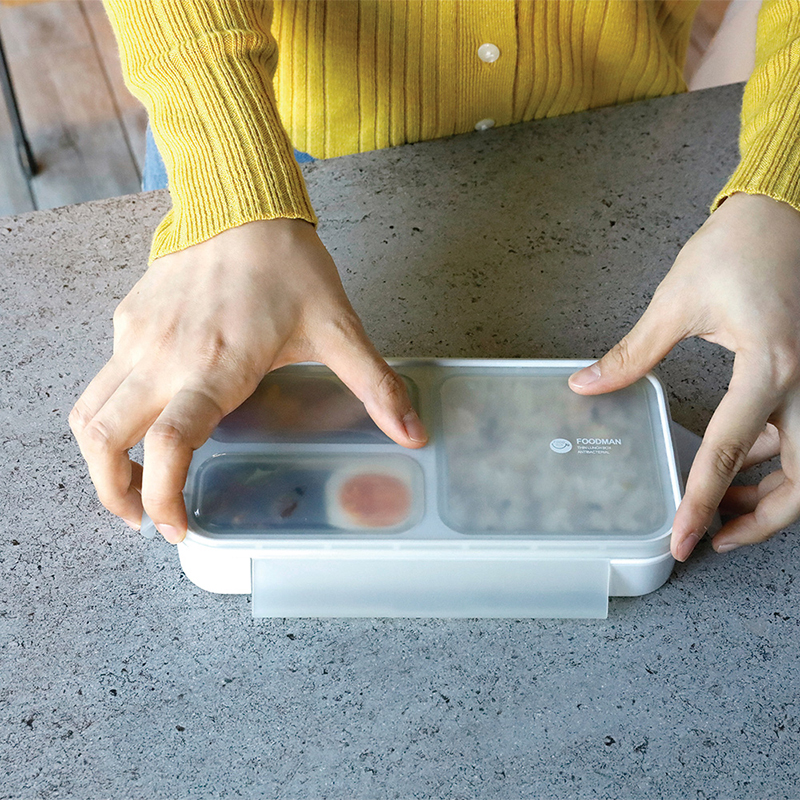 Thin lunch box Antibacterial Foodman 400, , large