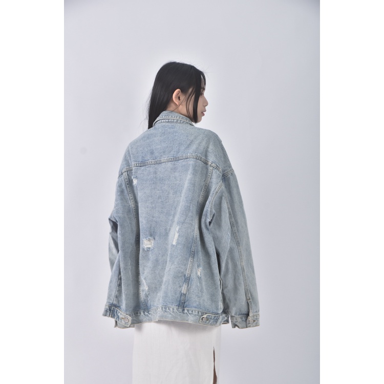 (2XL) mellow co丹寧牛仔排扣藍色外套二手衣, , large
