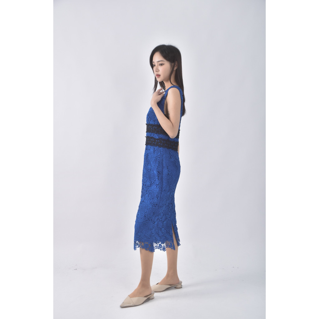 (S) diane von furstenberg無袖藍色洋裝二手衣, , large