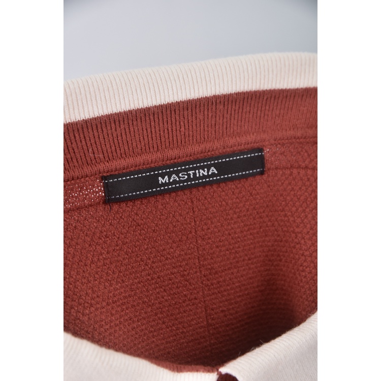 (S) mastina質感假兩件橘色長袖上衣二手衣, , large