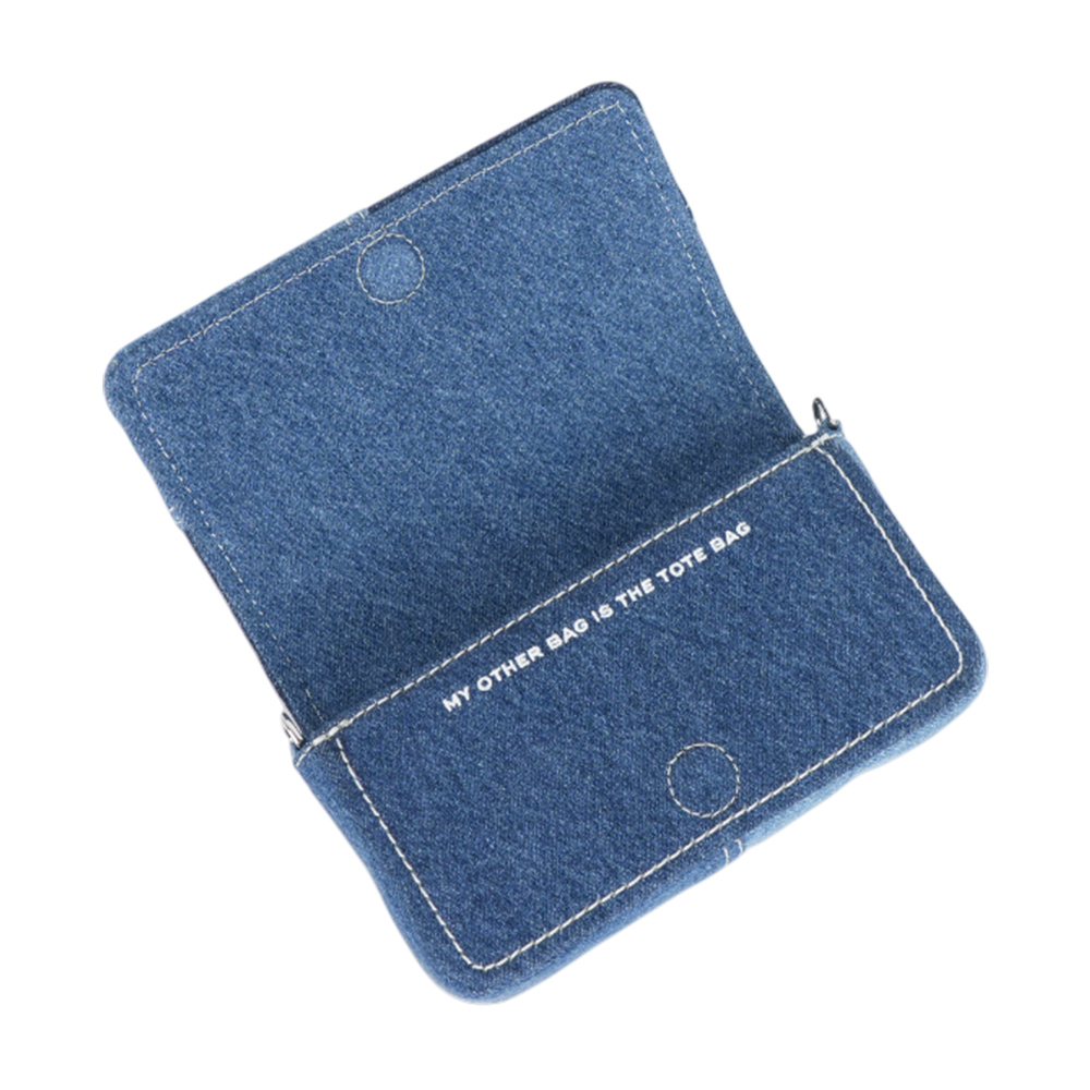 MARC  JACOBS The Denim 棉質牛仔迷你翻蓋包(藍色), , large