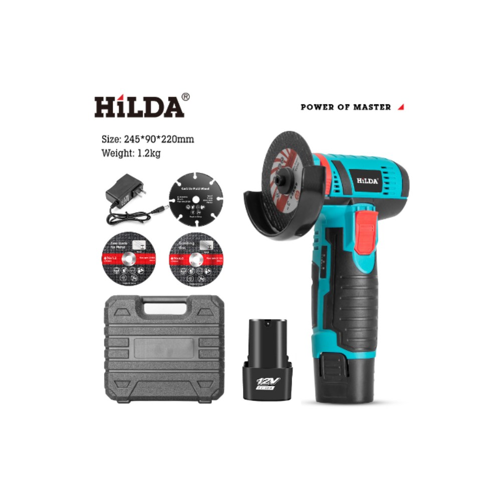 【HILDA】希爾達電動工具 12V 雙電 3吋角磨機/砂輪機, , large