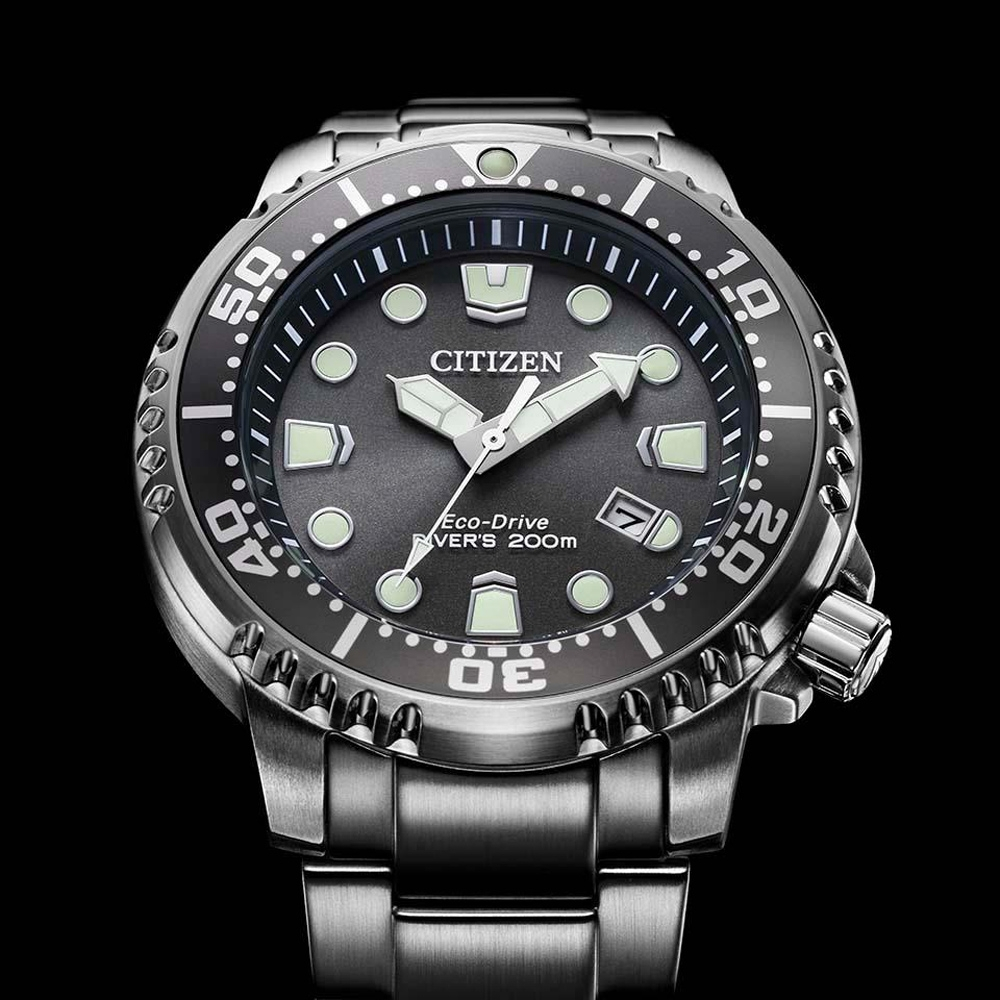 CITIZEN 星辰 PROMASTER 珍珠灰 光動能200米潛水錶 BN0167-50H, , large