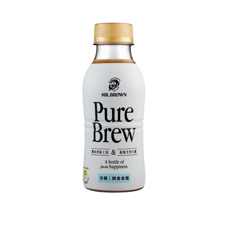 伯朗Pure Brew 醇香拿鐵 350ml, , large