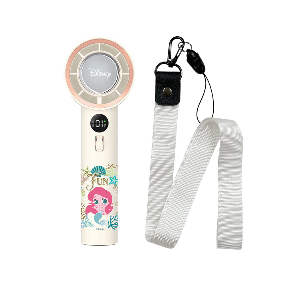 【Disney】101-Step Ice-Cooling Hand Fan TF-06 (with Lanyard) - The Little Mermaid, , large