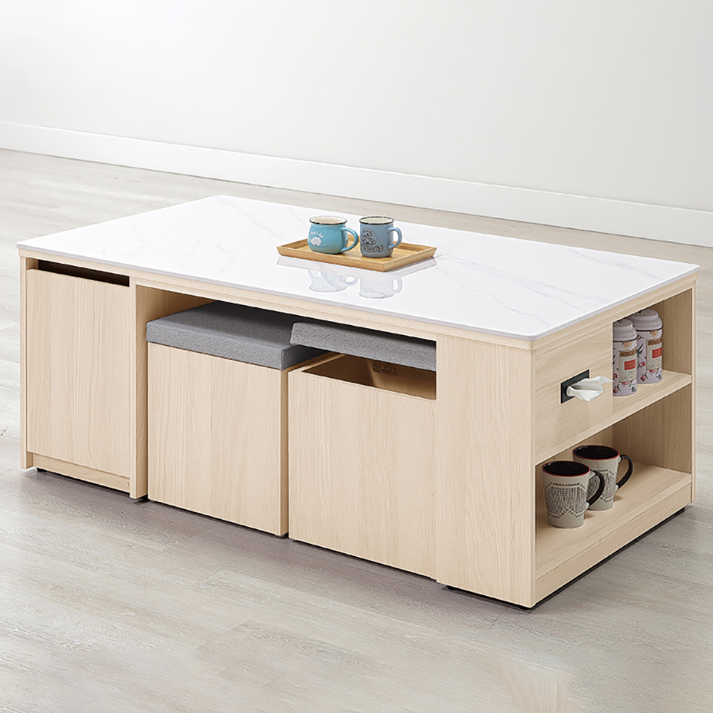 【Hampton 漢汀堡】朵尼岩板大茶几-含凳, , large