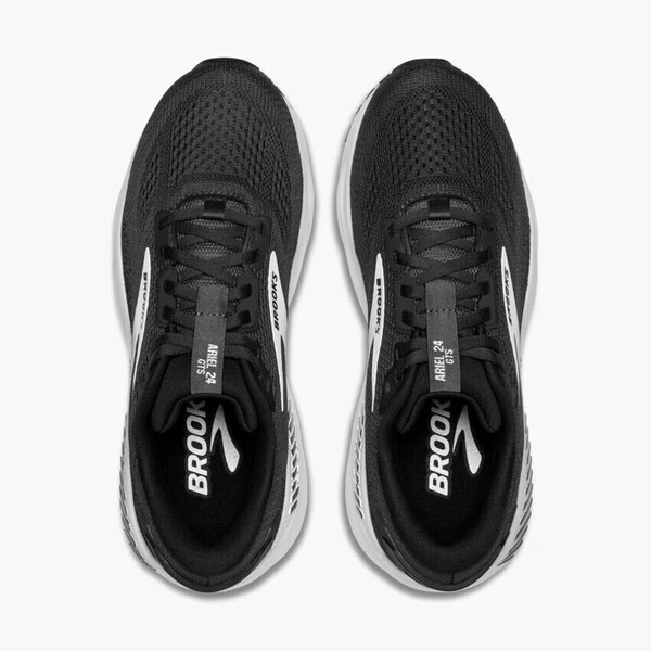 Brooks Ariel GTS 24 女 慢跑鞋 氮氣中底 寬楦 緩衝 支撐 瞪玲系列 黑 [1204142E016], , large