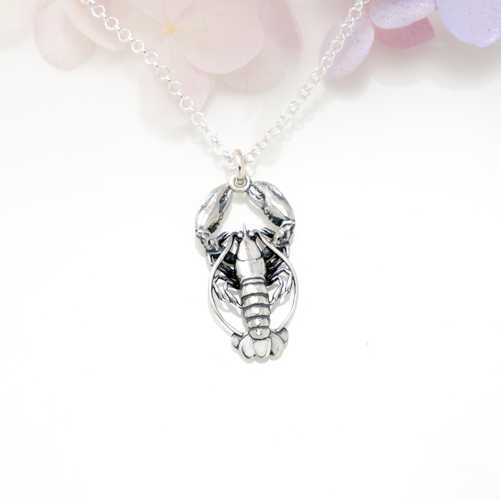 【Angel & Me】龍蝦 s925純銀項鍊 海洋動物項鍊 生日 情人節禮物