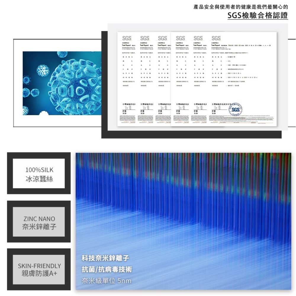 【K's凱恩絲】KF94韓版4D立體透氣蠶絲口罩-鋅離子抗菌/抗病毒布料 (成人專用), , large