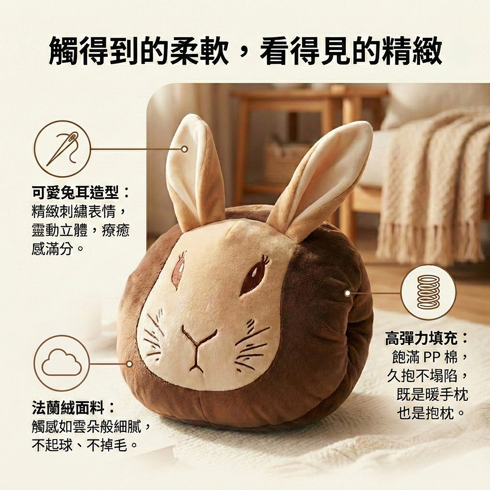 【世豐】Peter Rabbit比得兔造型暖手枕, , large