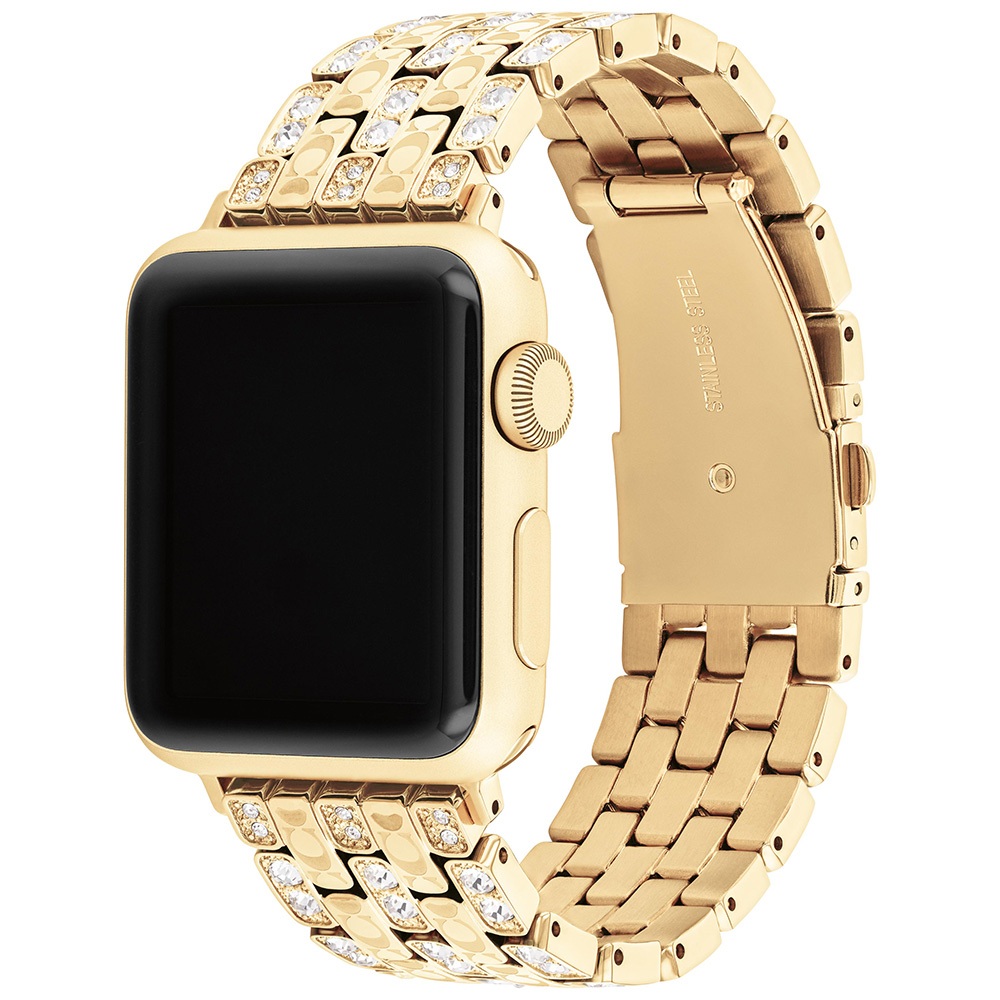 COACH Apple Watch 錶帶 38/40/41mm適用 C字水晶不鏽鋼錶帶 520禮物 送禮(不含手錶), , large