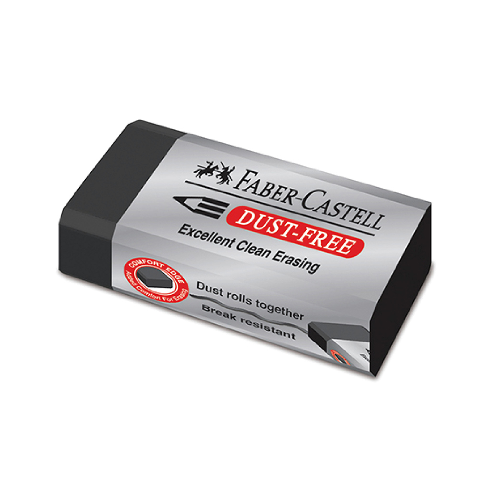 【Faber-Castell】2B 考試塑膠擦 黏屑 /顆 187227(新多角設計), , large