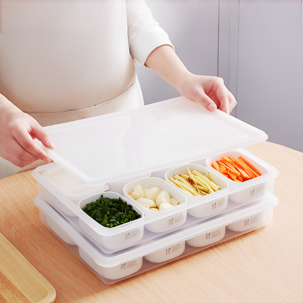 【上手家居】分隔保鮮盒 9件組-無(冰箱收納盒/分裝盒/小菜盒/留樣盒), , large