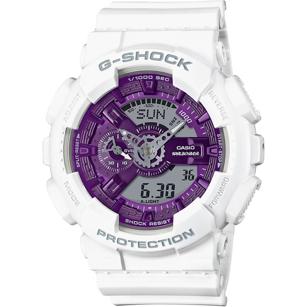 CASIO 卡西歐 G-SHOCK ITZY 禮志配戴款 金屬色雙顯手錶 GA-110WS-7A, , large