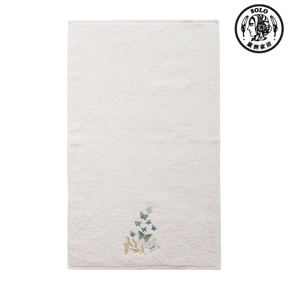 【SOLO歐洲家居】LCW Home 土耳其製 50x80cm 歐風蝴蝶刺繡純棉毛巾 100%純棉 超吸水, , large
