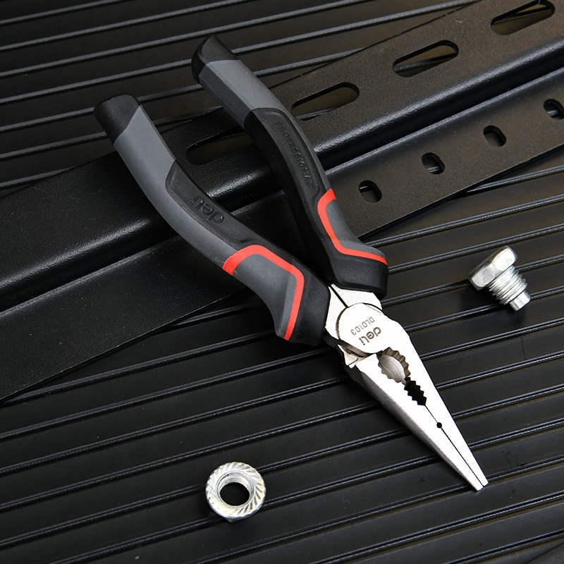 【deli tools】6" Long Nose Pliers PRO Series, , large