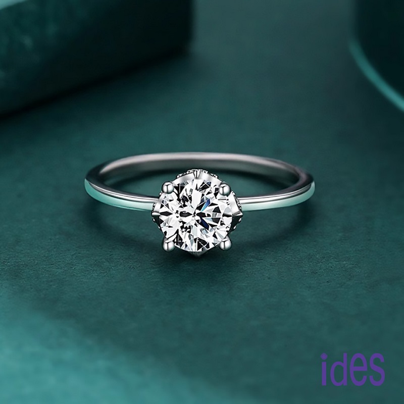 [ides愛蒂思] 情人送禮 日系設計款50分F/VS1頂級3EX車工鑽石戒指結婚戒/優雅四爪  (戒圍請於訂單備註), , large