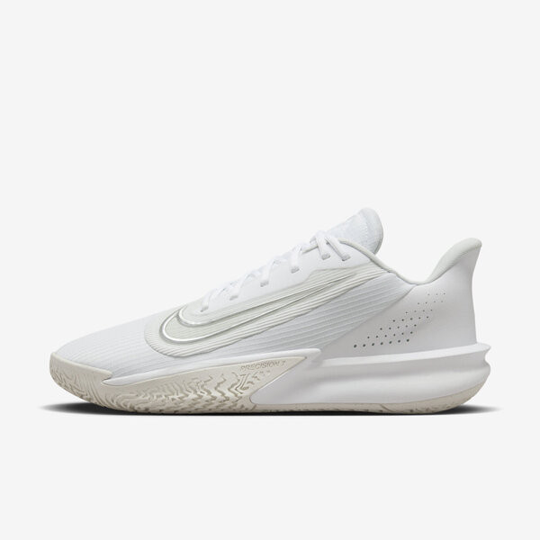 [Kixpress] Nike Precision VII 男 籃球鞋 運動 球鞋 低筒 7代 緩震 包覆 白灰 [FN4322-100], , large