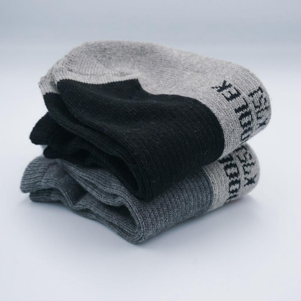 [Kaimei Cotton] 6 pairs set gray MIT made in Taiwan antibacterial and deodorizing air cushion bamboo charcoal boat socks 24-26cm, , large