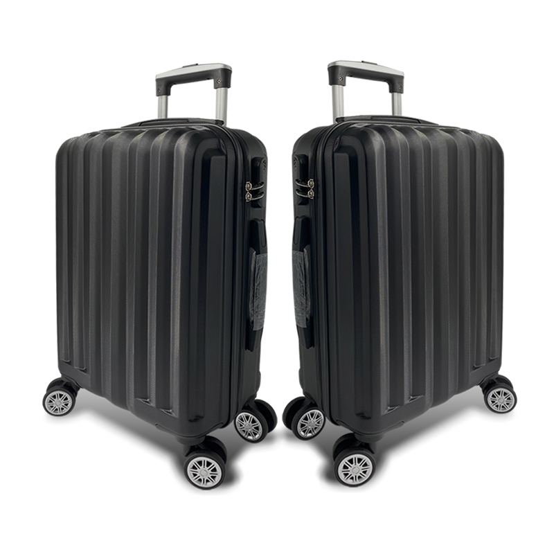 【Alldma鷗德馬】24吋ABS拉鏈行李福利箱K1-午夜黑(贈B2束帶)