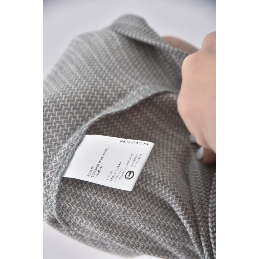 (S) kodz質感棉質圓領灰色短袖上衣二手衣, , large