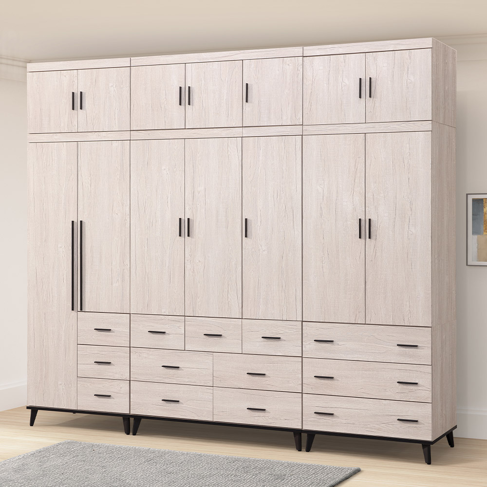 【唯熙傢俱】凱熙橡木白4尺衣櫃, , large