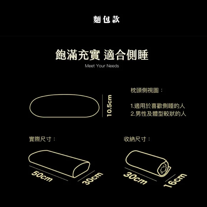 【Treewalker 萊茂】捲捲舒Lite壽司枕&ndash;麵包型(顏色隨機) 可捲收 透氣枕芯 記憶棉芯 露營枕 單, , large