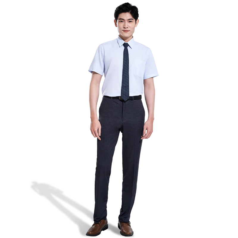 范倫提經典條紋307藍條短袖襯衫, , large