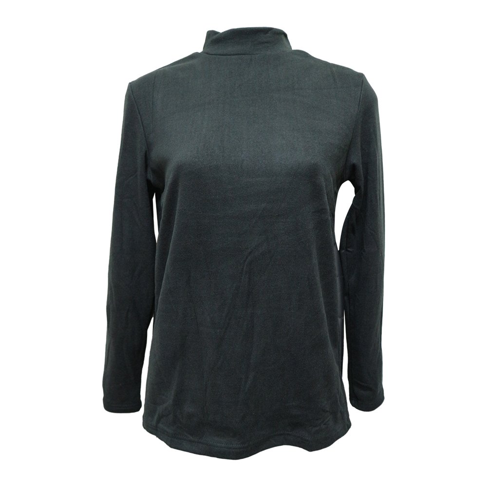 女羊毛蠶絲保暖衣-立領-6863-黑色-XL號-2件, , large