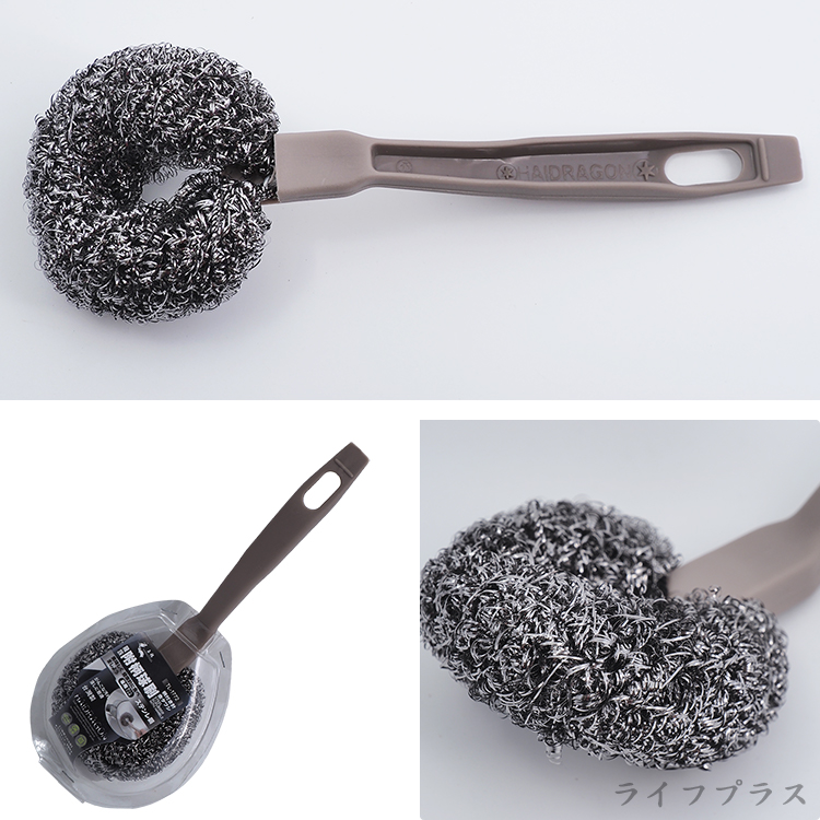 龍族附柄不鏽鋼球刷-12支, , large