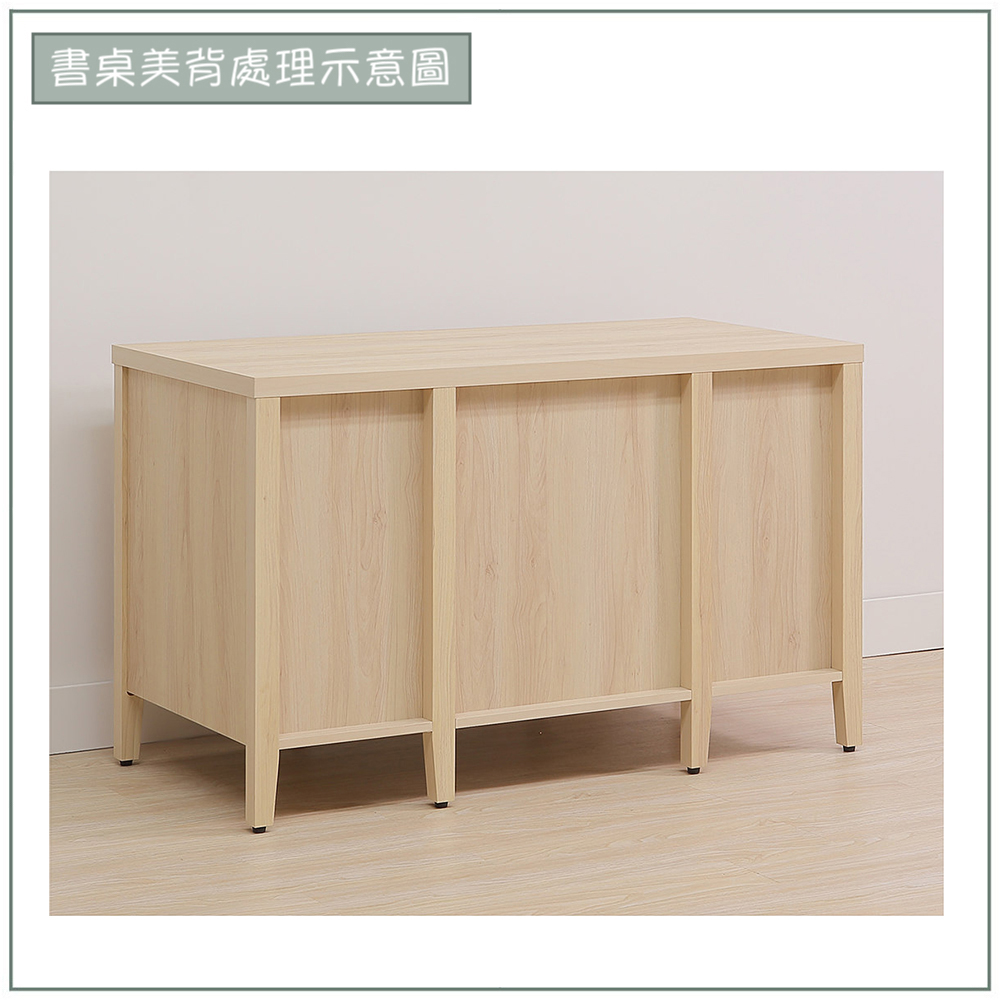 【唯熙傢俱】菲利楓木雙色3.5尺書桌, , large