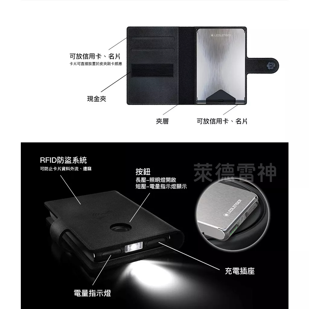 【德國Ledlenser】Lite Wallet多功能皮夾〖多色可選〗, , large
