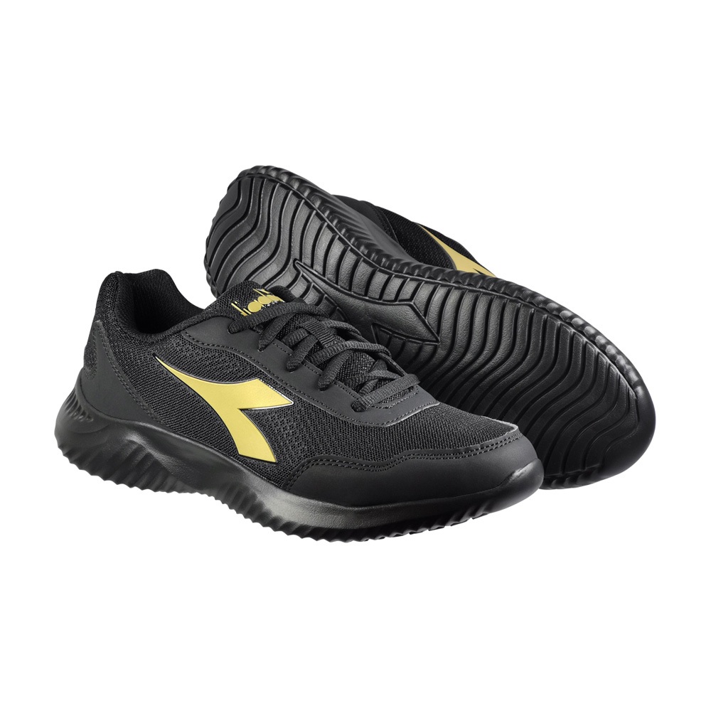 DIADORA迪亞多那 義大利進口 輕量運動慢跑鞋 女運動鞋 女鞋 EASY RUN 透氣 柔軟 輕盈 緩震 彈性 黑金, , large