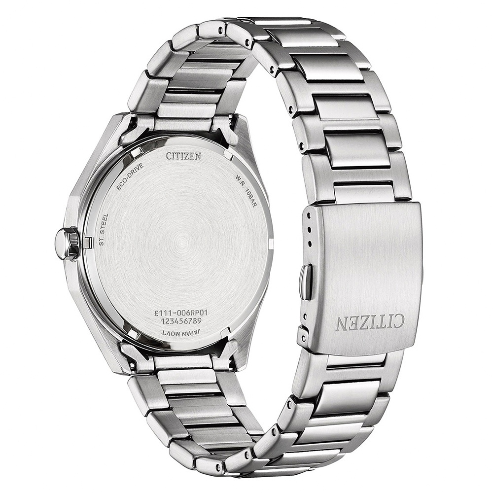 CITIZEN 星辰 光動能八角形經典大三針手錶 送禮推薦-銀x黑/41mm BM7600-81E, , large
