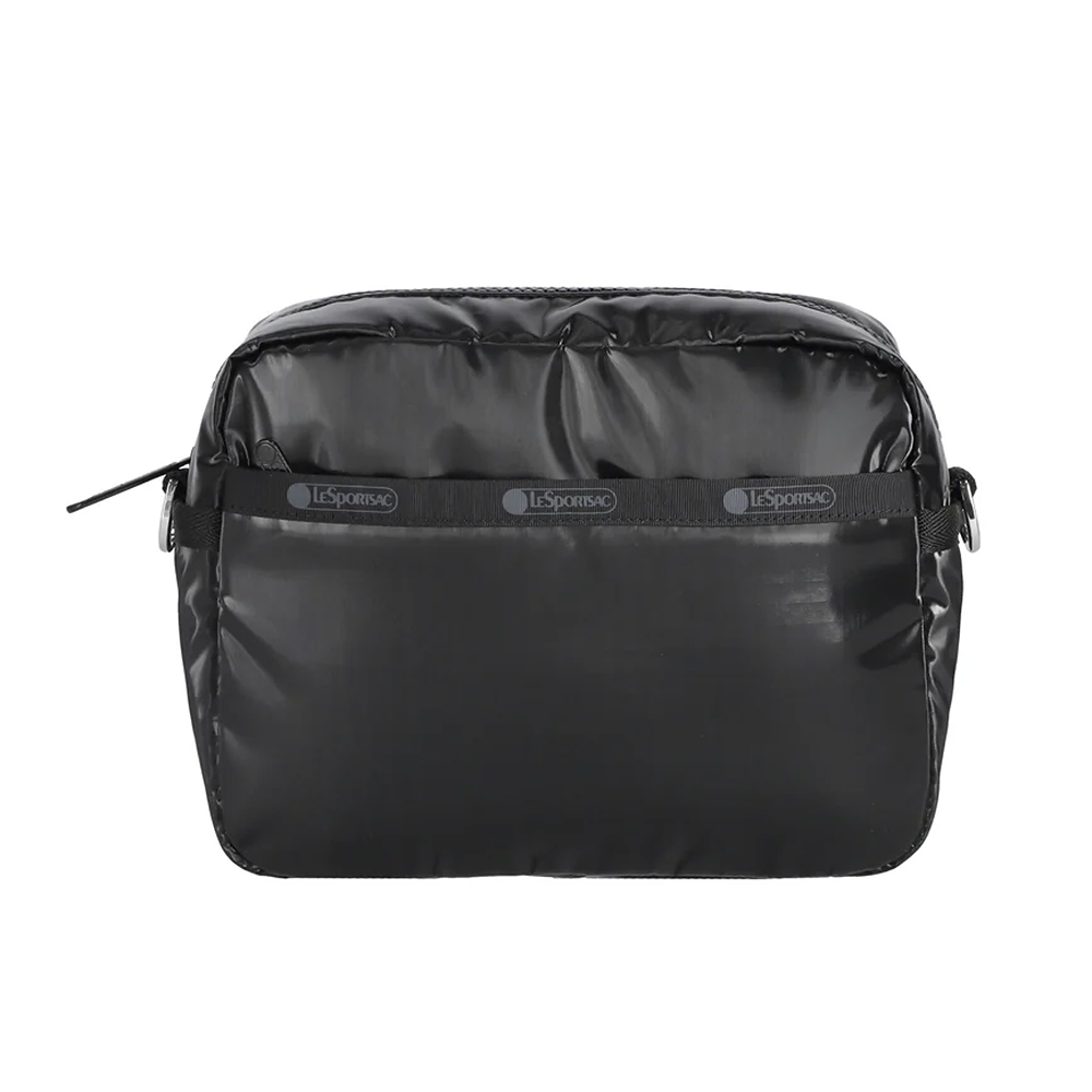 |快速出貨|Lesportsac Deluxe Crossbody 拉鍊斜背包/ 亮面黑, , large