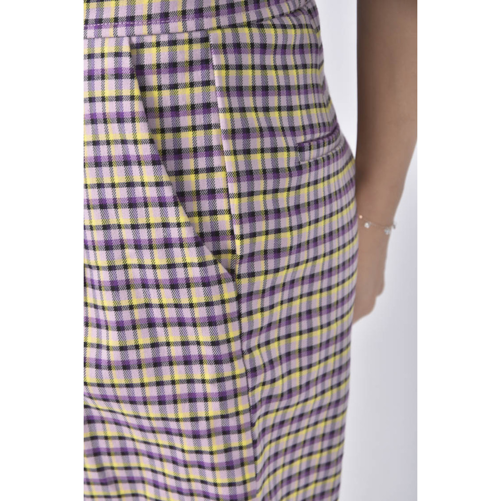 (F) amail高腰格紋紫色短褲二手衣, , large