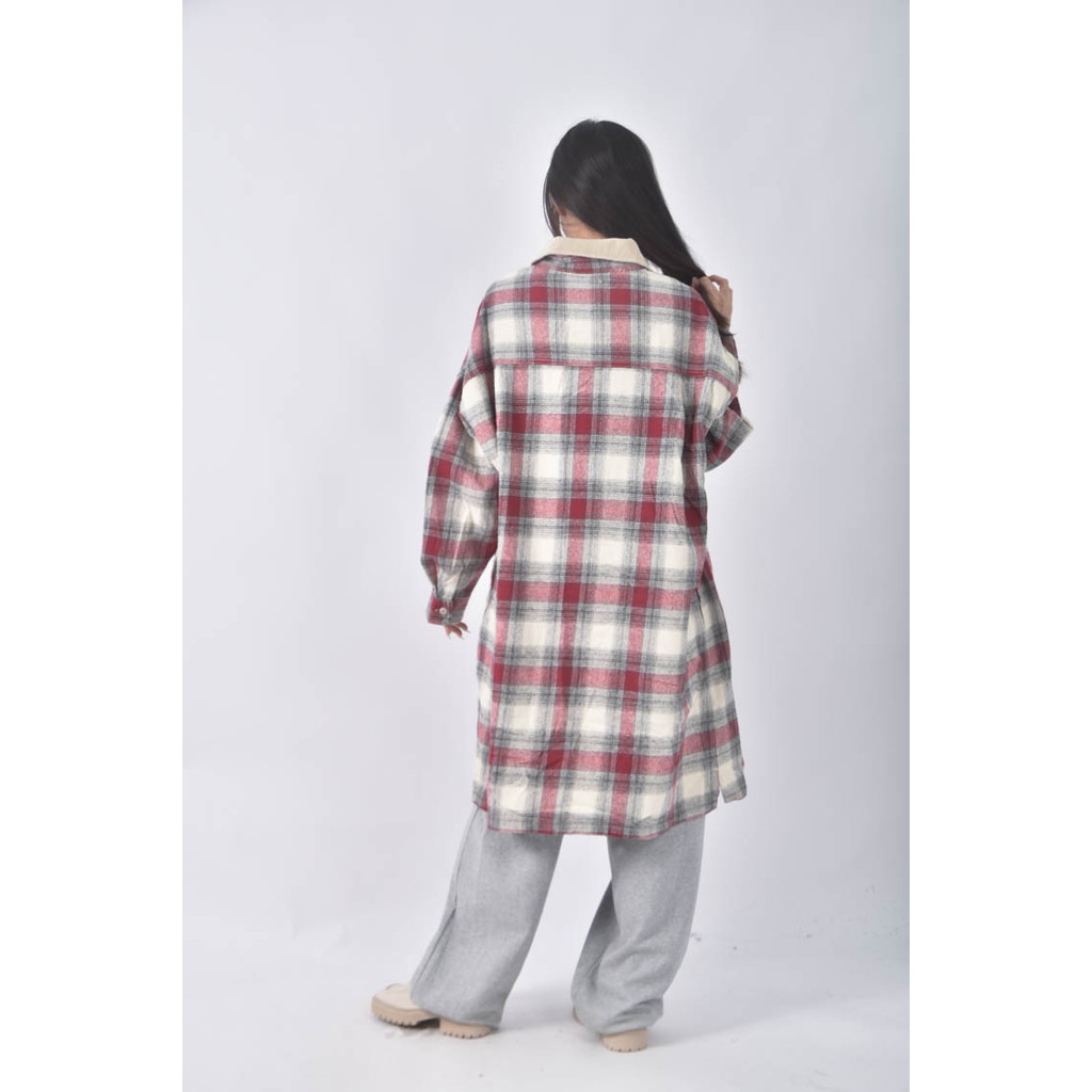 (2XL) niko and格紋紅色外套二手衣, , large